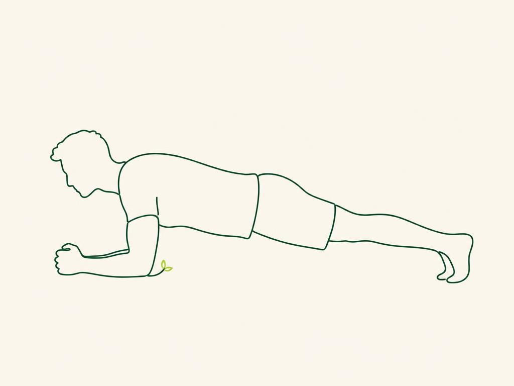 Silhouette masculine au trait en gainage sur les avant-bras